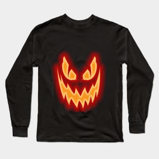 Hello halloween party funny jack o lantern face Long Sleeve T-Shirt